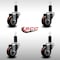 Service Caster 3'' SS Maroon Poly Wheel Swivel 1-1/4'' Expanding Stem Caster Set, 4PK SCC-SSEX20S314-PPUB-MRN-114-4 - alternate 2